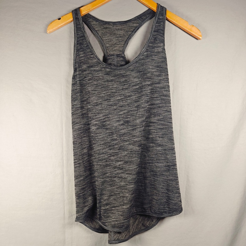 Lululemon Gray‎ Space Dye Racerback Activewear Tank Top Womens Size 4